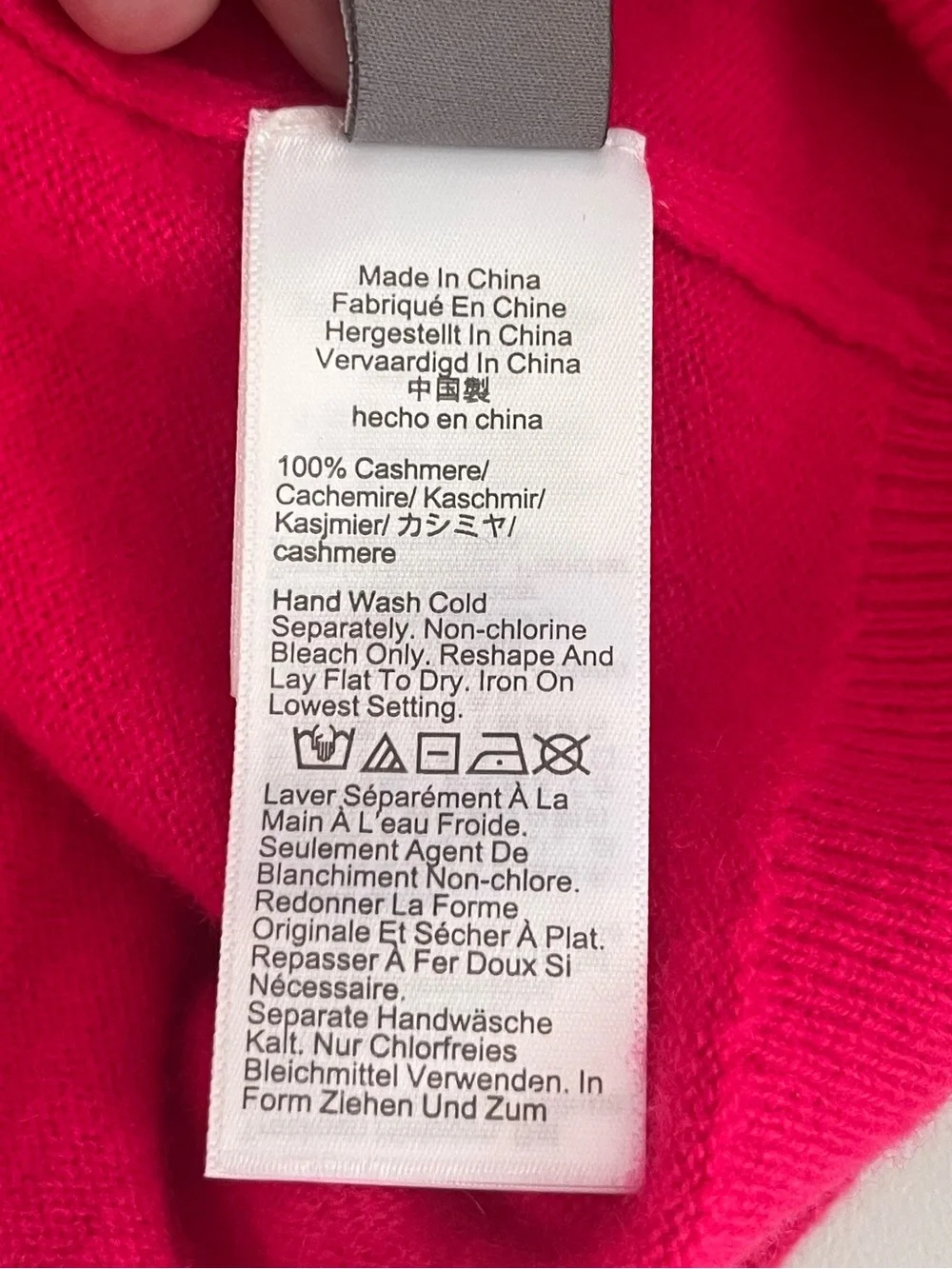 J.Crew 100% Cashmere V-Neck Sweater Vest Bright Pink Neon Berry XS Preppy